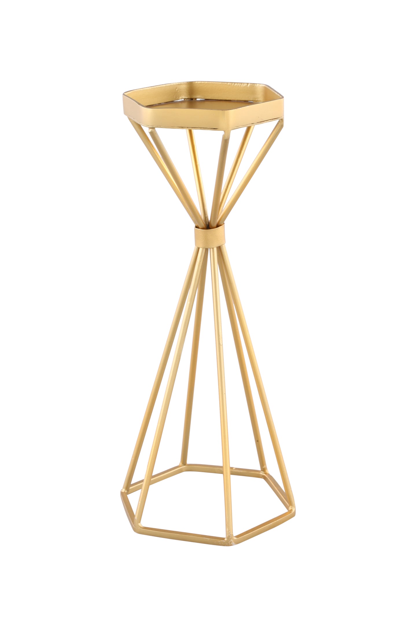 Single Gold Candle Holders