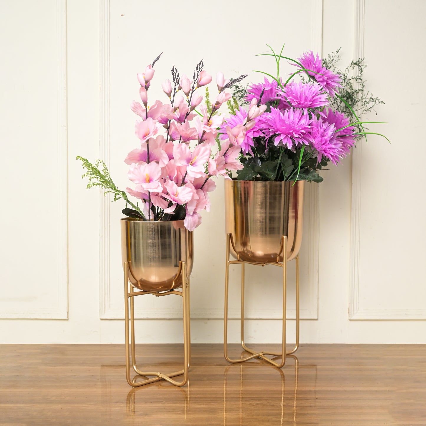 Gold Metal Planters
