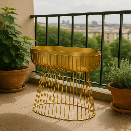 Metal Large Trough planter with stand