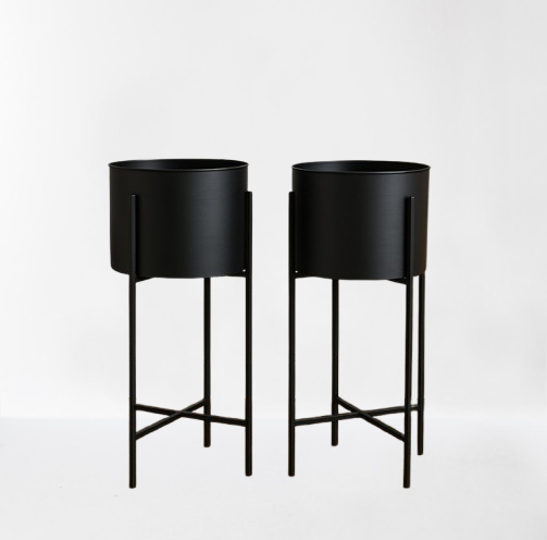 Metal Black Planters
