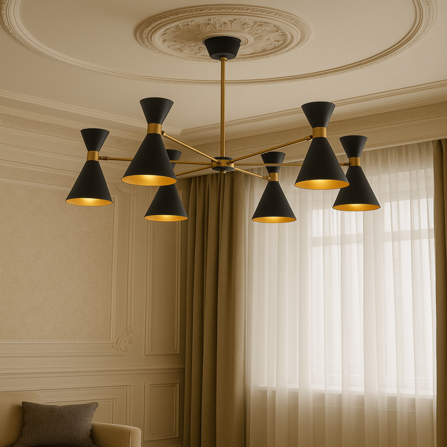 Dalfern 6 shades Chandelier