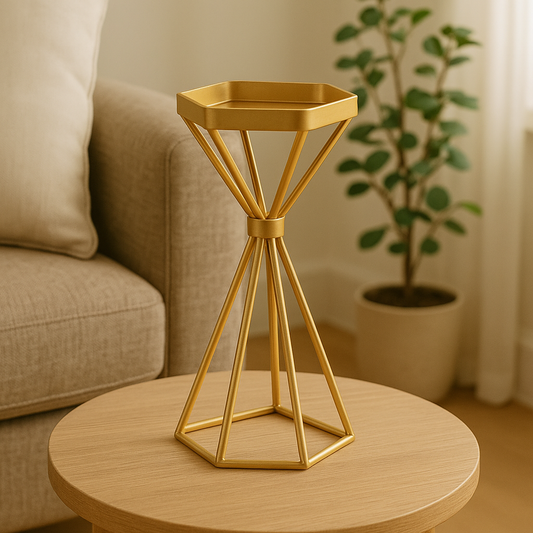 Single Gold Candle Holders
